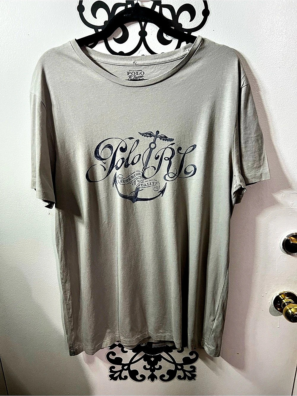 Polo Ralph Lauren Graphic Tee Gray Large